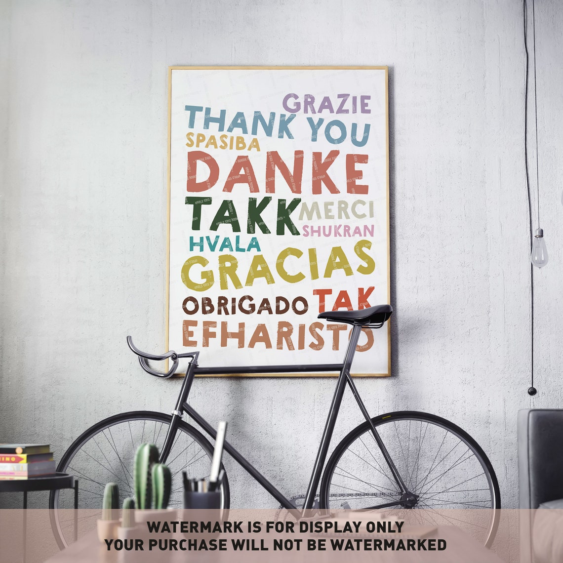 Thank You in Different Languages Thanks Printable Poster Fun | Etsy