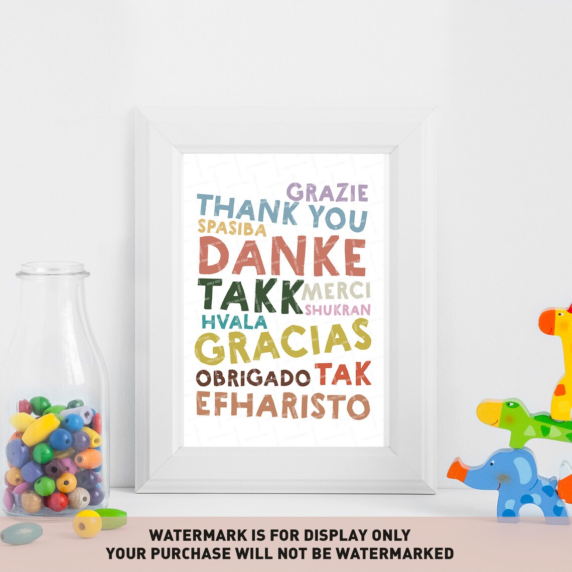 Thank You in Different Languages Thanks Printable Poster Fun - Etsy UK