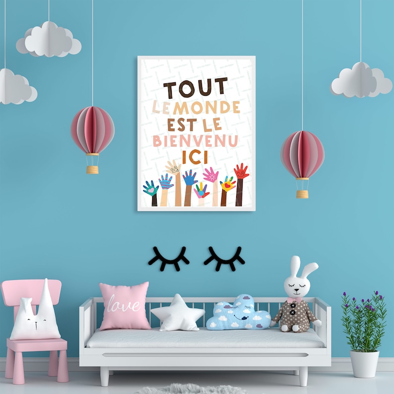Tout Le Monde Est Le Bienvenu Ici All Are Diversity Etsy