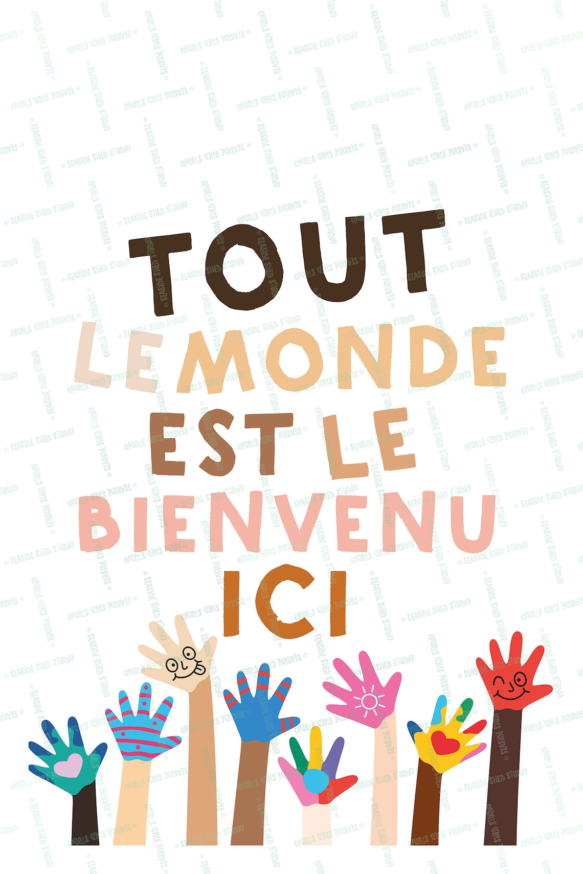Tout le monde est le bienvenu ici All Are Diversity Etsy