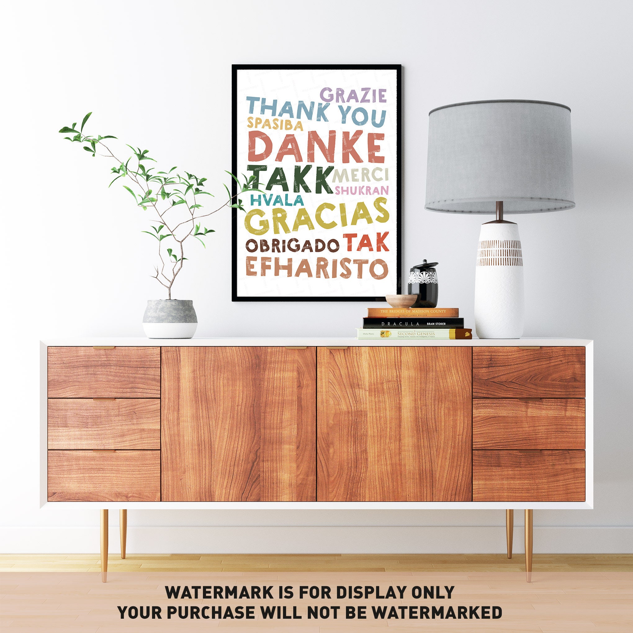 Thank You in Different Languages Thanks Printable Poster Fun | Etsy