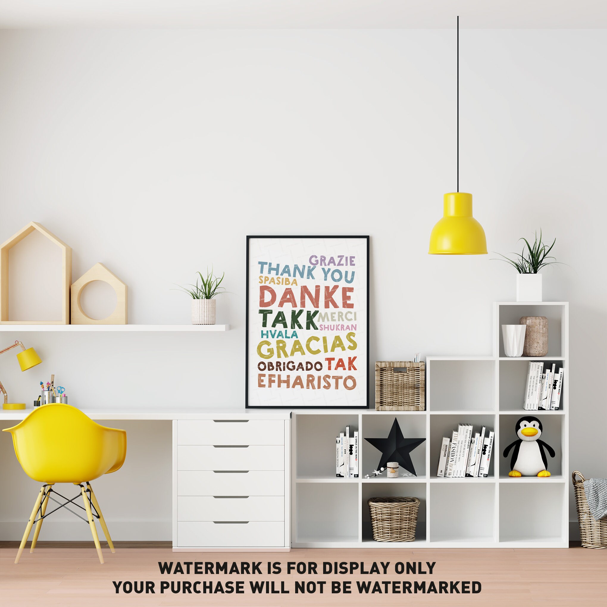 Thank You in Different Languages Thanks Printable Poster Fun | Etsy