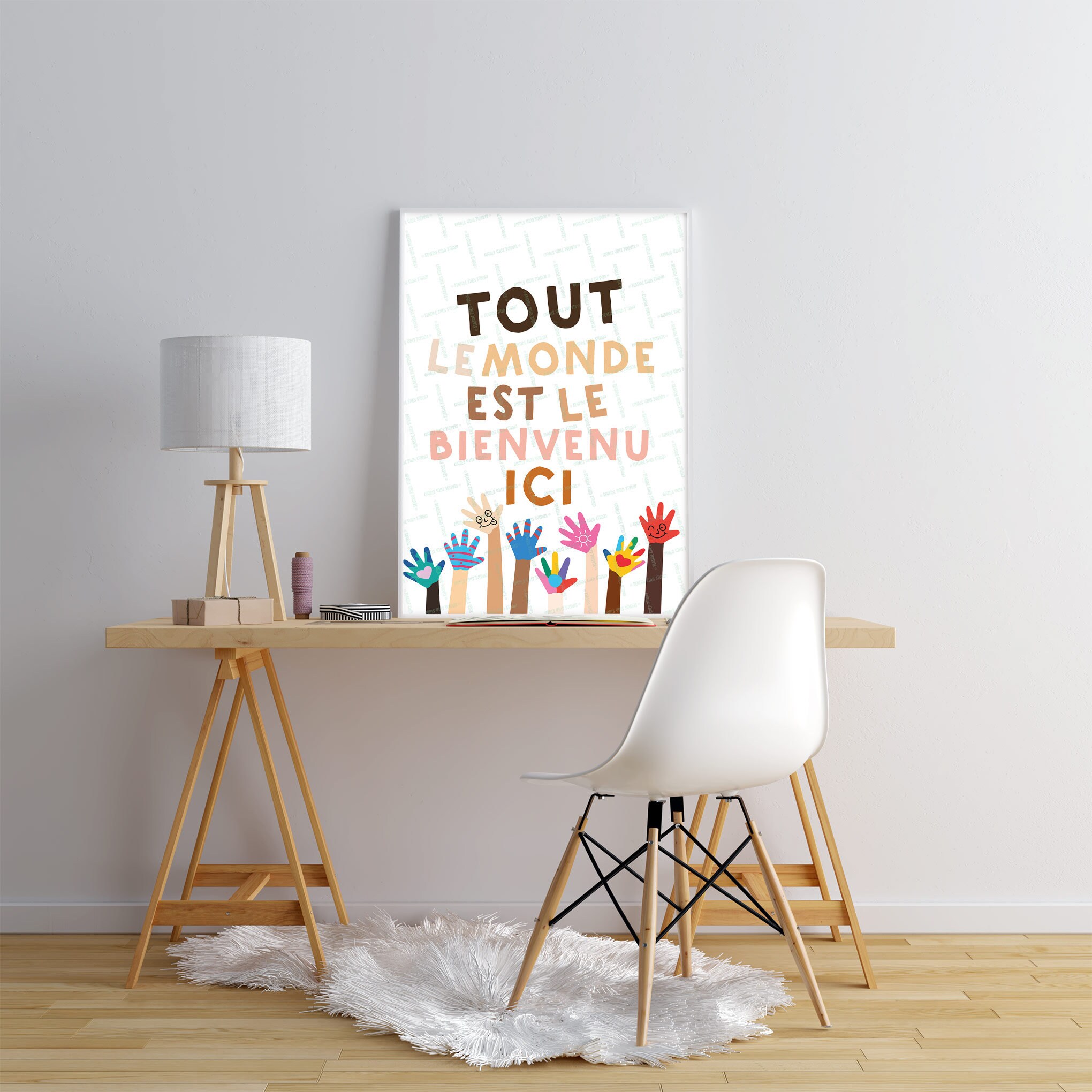 French Classroom Poster: All Are Welcome Diversity Print (digital ...