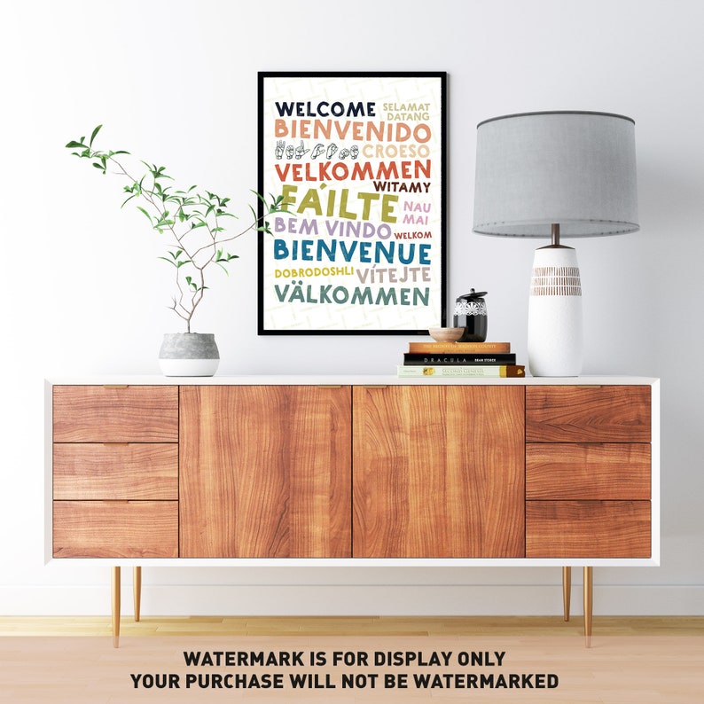 Welcome in Different Languages ASL Poster Welcome Printable - Etsy