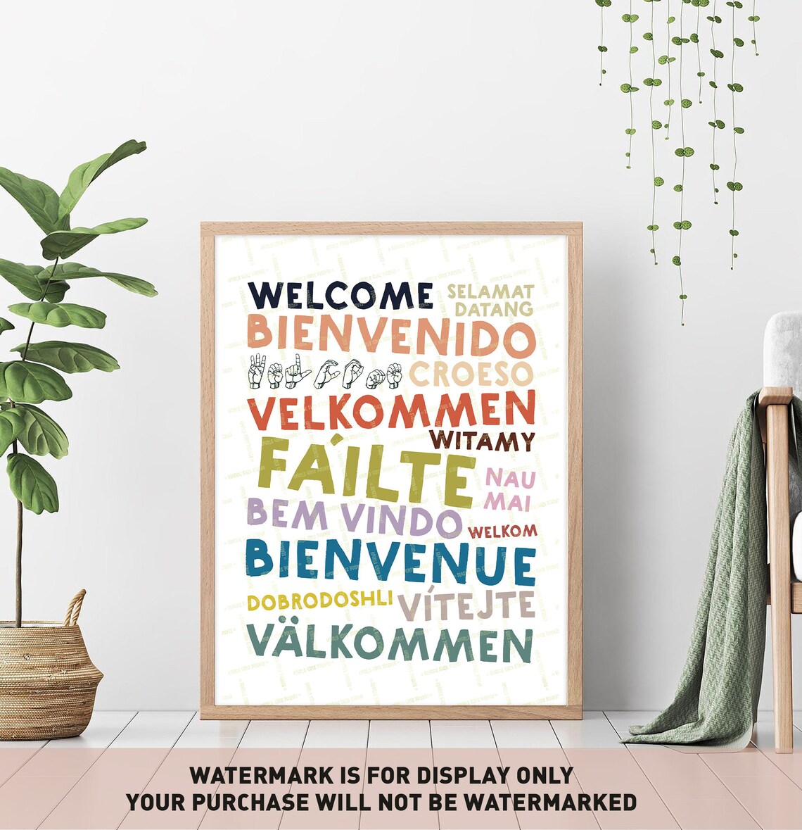 Welcome in Different Languages ASL Poster Welcome Printable | Etsy