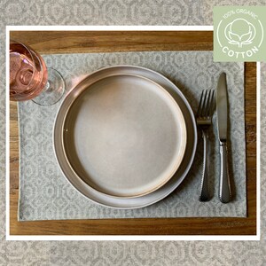 Table Placement | size 30x40cm | Boho style Table | Table decor | Grey placement | Fabric placement | Table decor | Table setting | Helga