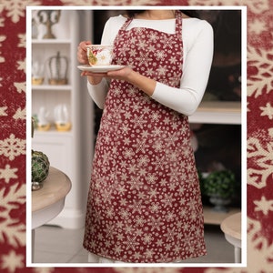 Kitchen apron |  Red Christmas kitchen dress | Christmas gift | Winter decor | Christmas mood | Christmas home | Christmas apron | Winter