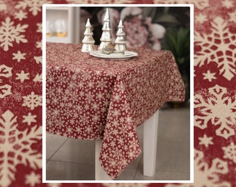 Tovaglia In Plastica Bianca Con Fiocco Di Neve, Decorazione Per Feste