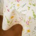 Round Spring Tablecloth, Spring Floral Print on White Background, Fresh ...