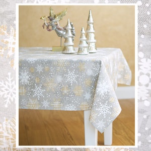 Christmas Tablecloth | Christmas Table cover | Christmas table | Winter table | Christmas gift | Christmas dinner | Light Christmas decor
