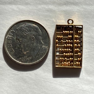 Gold Abacus Charm