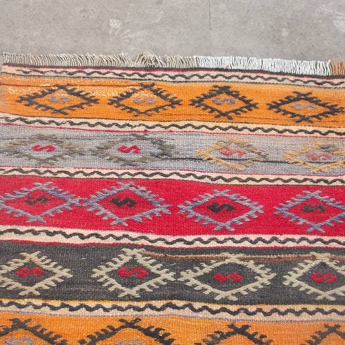 Tribal kilim,allover 2024 brocaded kilim,wool kilim,village rug,boho kilim,kidroom rug,anatolia kilim