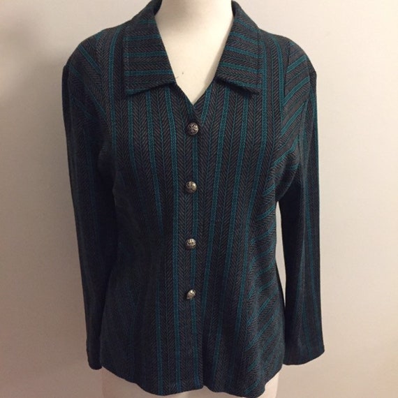 Vintage 70’s ‘Deanes’ Green & Charcoal Grey Jacket