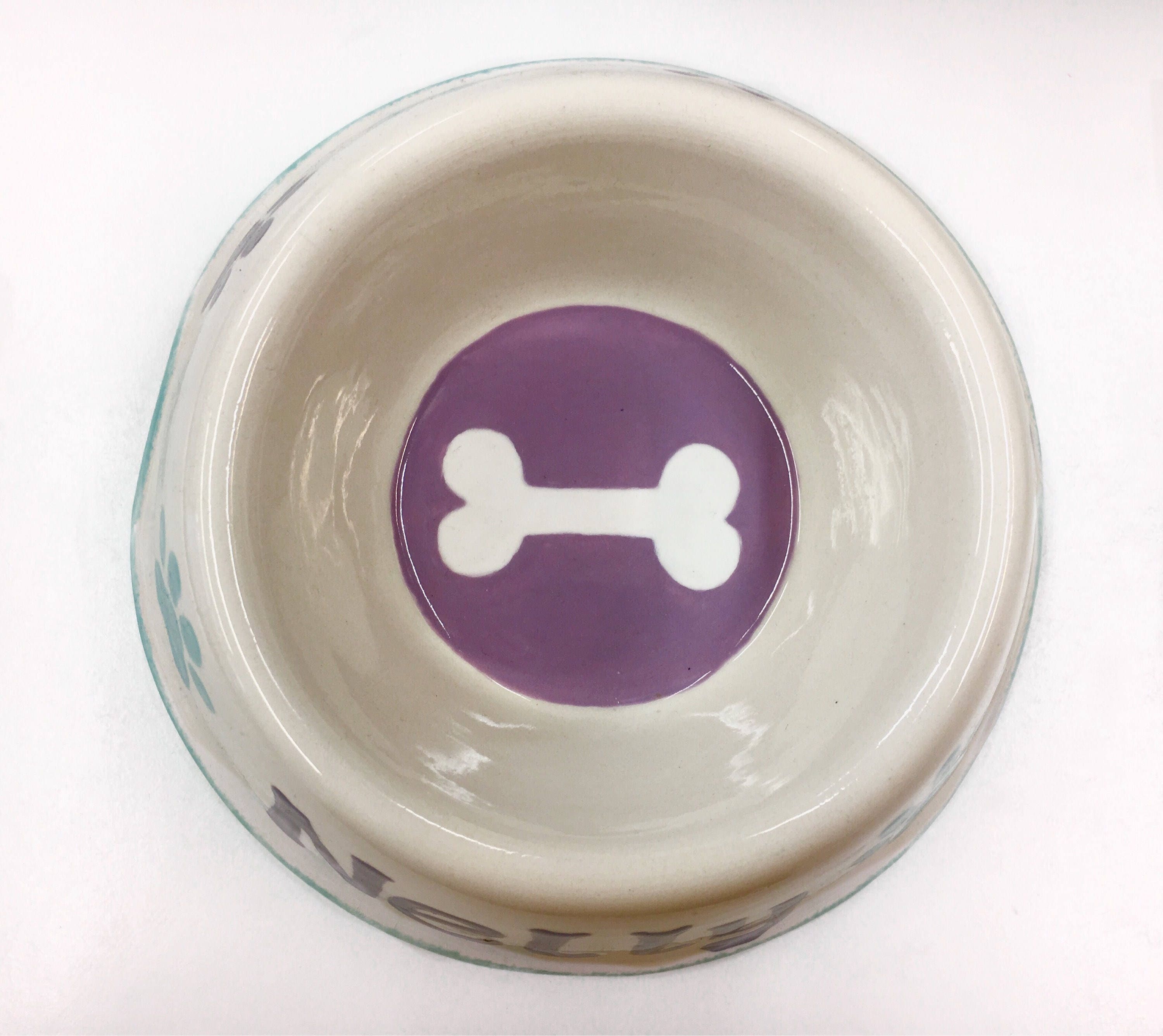 Personalised Hand Painted Dog Bowl. Etsy.de