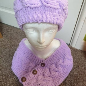 Hand made knitted ear warmer and cowl ideal gift image 7