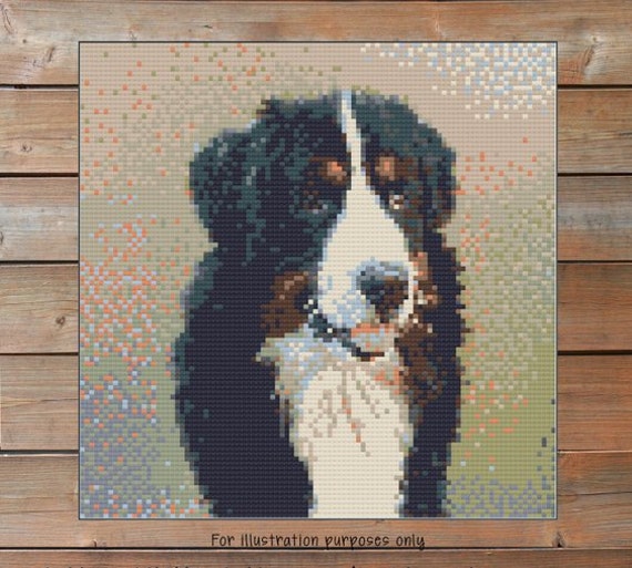 Bernese Mountain dog Crochet Chart Dog Crochet Pattern Etsy