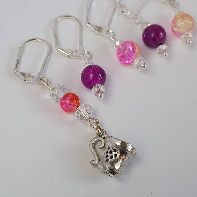Crochet Gifts Stitch Marker Set Gifts for Knitters Rainbow Teacup Knitting Accessories