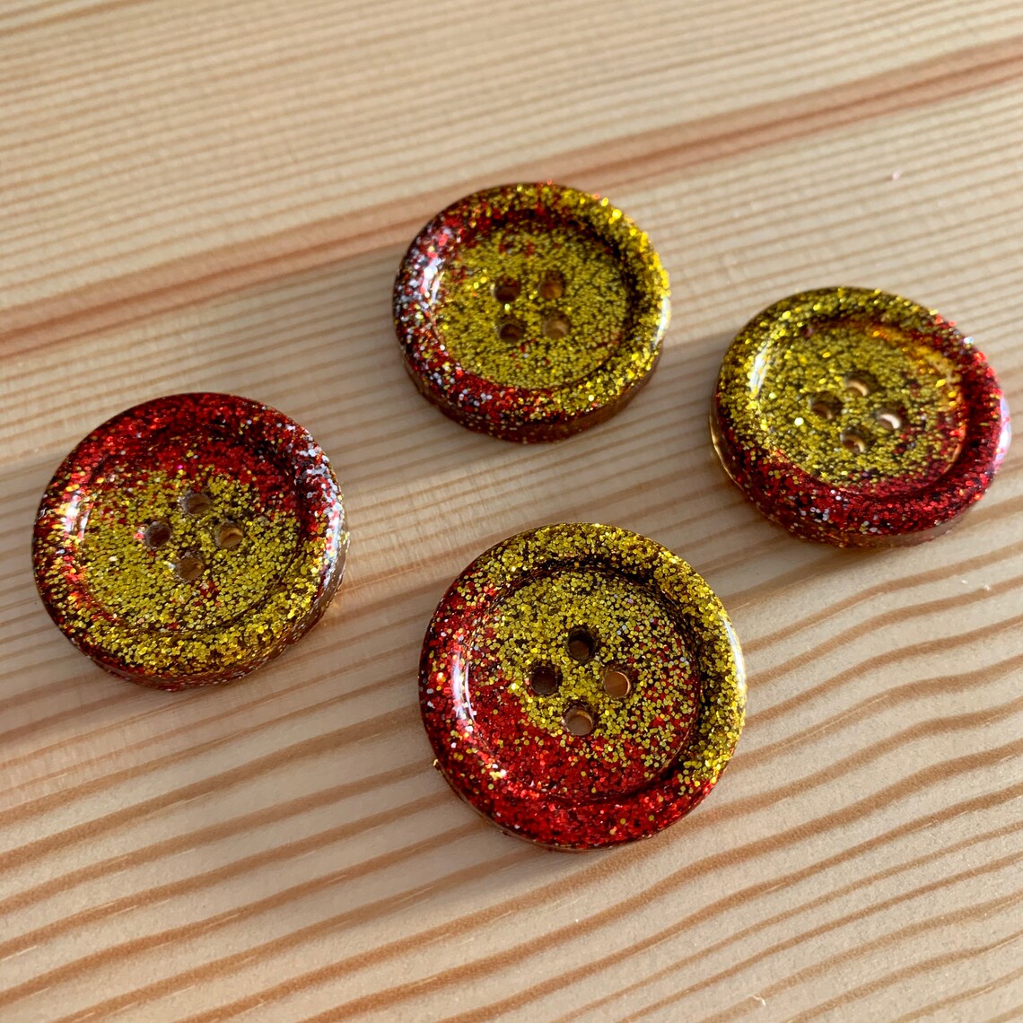 Glitter Buttons Large Sewing Buttons Fancy 4 hole Buttons Etsy