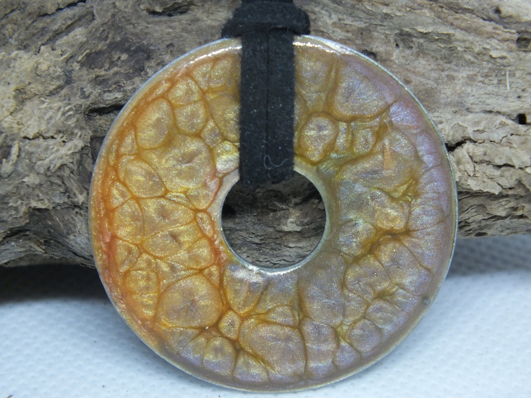 Hand Painted Washer Pendant Necklace - Etsy UK