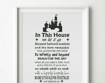 Schema punto croce, In questa casa, facciamo citazione dei cartoni animati xStitch, Moderno, PDF Download immediato