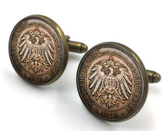 Old Italian Vintage Coin Cufflinks Rare Italy Lira From World War I Authentic Cuff Links Italiano