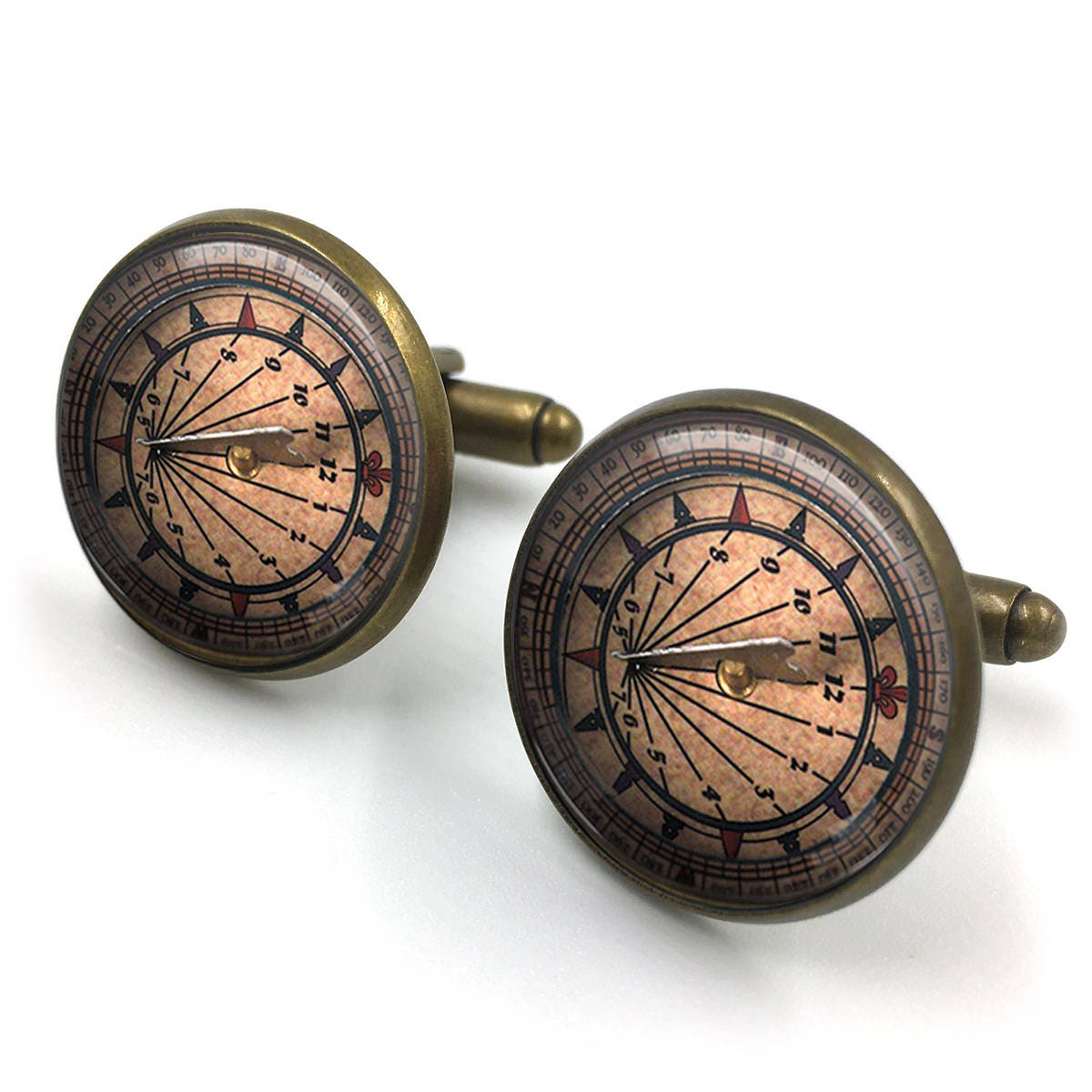 Compass Cufflinks Nautical cufflinks nautical cuff links Etsy