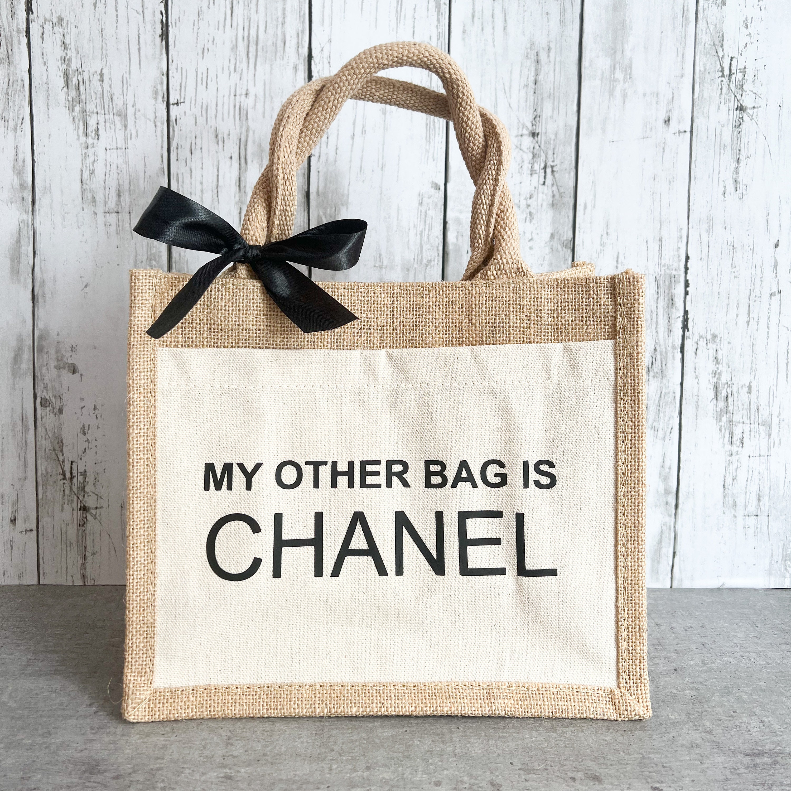 My Other Bag is Chanel Jutebeutel Stoffbeutel Baumwolle 