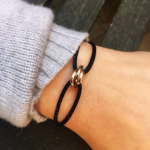 Armband mit 3 verbundenen Ringen | Tricolor Armband