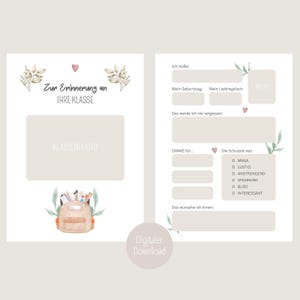 Regalo di addio per l'insegnante della classe | Libro di addio scuola elementare | Insegnante | DOWNLOAD DIGITALE