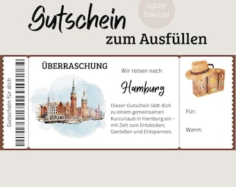 Reisegutschein Hamburg – Gutschein zum Ausdrucken für einen unvergesslichen Städtetrip