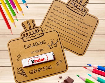 PDF-afdruksjabloon | Uitnodiging voor kinderverjaardag | Creatieve verjaardagsuitnodiging voor kinderen | Digitale uitnodiging | Uitnodigingskaarten voor feestjes