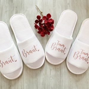 Personalized slippers for JGA or Getting Ready, wedding shoes, team bride, wellness spa, hotel slippers, bachelor party