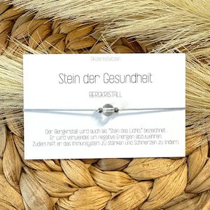 Glücksarmband Kraftarmband Edelstein Schmuck Stärkung Schutz Gesundheit Mutmacher Geschenkidee Aufmunterung Bergkristall Bild 1