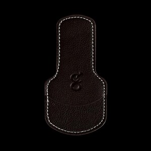 ステンレス製シガーはさみ、カスタムシガーカッターギフト Dark Brown Leather