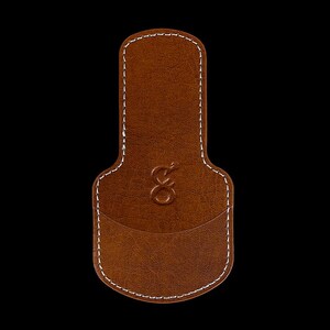 ステンレス製シガーはさみ、カスタムシガーカッターギフト Cognac Real Leather