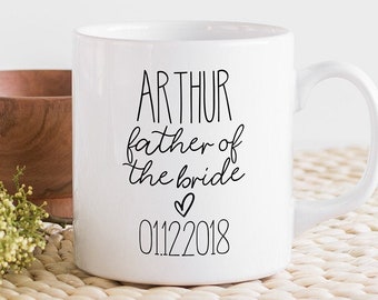 Personalised Father of the Bride Mug, Father of the Bride Gifts, Wedding Gift for Father of the Bride