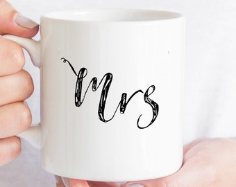 Mrs Coffee Mug, Large Mug, Bride Gift, Coffee Mug, Wedding Gift for Her, Engagement Gift, Best Friend Gift, Christmas Gift