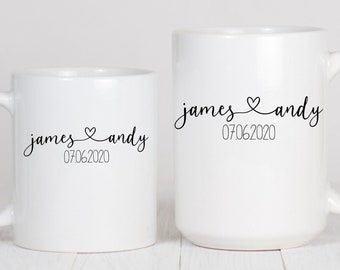 Personalised Gay Wedding Gift, Same Sex Marriage Gift, Custom Mr and Mr Mug, His and His Mugs