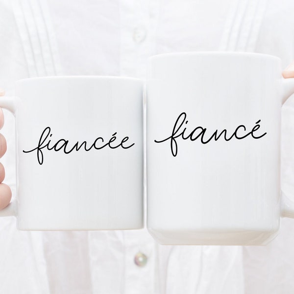 Newly Engaged Gift for Couples, Fiancé and Fiancée Mug