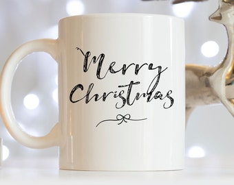 Merry Christmas Mug, Festive Mug, Christmas Gift for Her, Coffee Mug Gift for Him, Christmas Design Mug