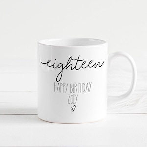 Personalised 18th Birthday Mug, 18th Birthday Gifts for Him, 18th Birthday Gift For Her