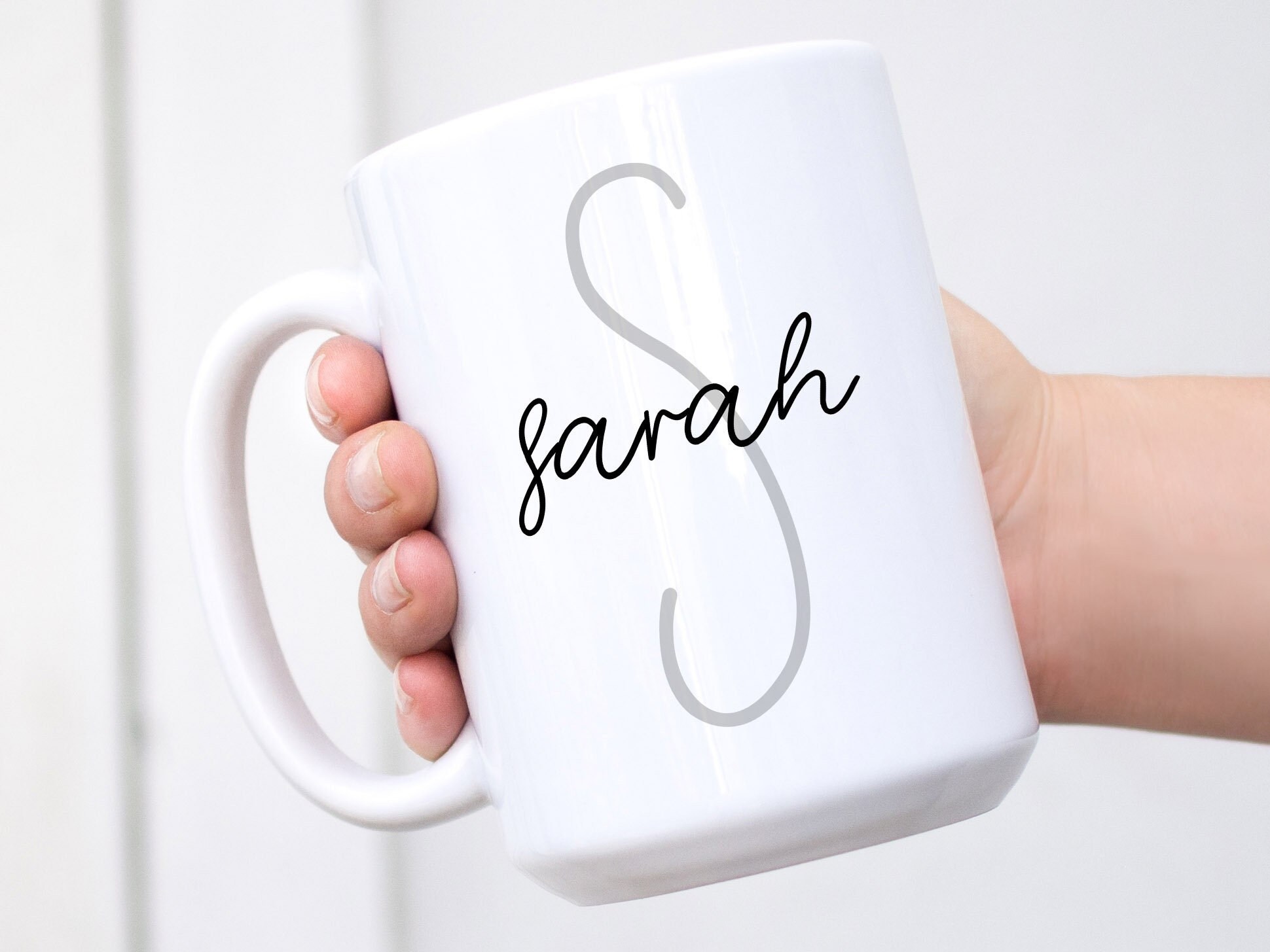 Personalised Initial Mug Custom Name Mug Large Letter Mug Etsy UK
