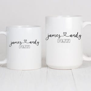 Personalised Gay Wedding Gift, Same Sex Marriage Gift, Custom Mr and Mr Mug, His and His Mugs