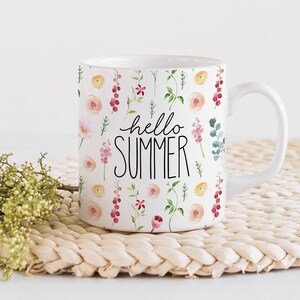 Hallo Sommer Becher, Sommer Dekor, Blumen Decor, Sommer Becher, Sommerblumen, Blumenuntersetzer Bild 2
