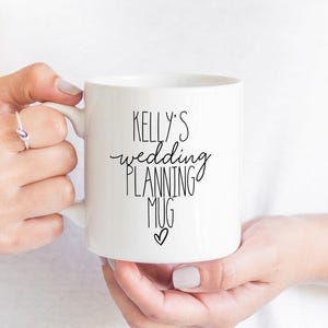 Personalised Wedding Planning Mug, Wedding Planner Mug, Ceramic Mug, Gift for Her, Gift for Women image 1