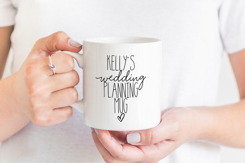 Personalised Wedding Planning Mug, Wedding Planner Mug, Ceramic Mug, Gift for Her, Gift for Women image 1