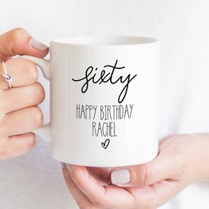 Personalised 60th Birthday Mug, 60th Birthday Gifts for Women, 60th Birthday Gift For Men image 2