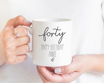 Tazza personalizzata per il 40° compleanno, regali per il 40° compleanno per le donne, regalo per il 40° compleanno per l'uomo,