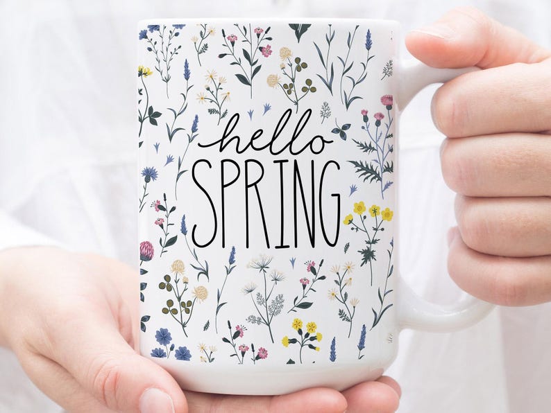 Hallo lentemok, lentedecor, bloemendecor, lentemok, lentebloemen, bloemenonderzetter afbeelding 1