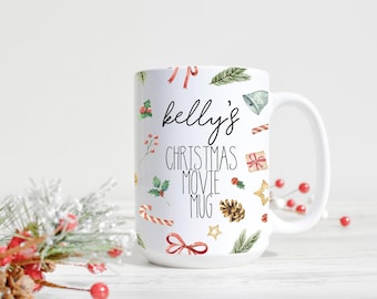 Christmas Movie Mug, Personalised Christmas Mug, Custom Christmas Coffee Mug
